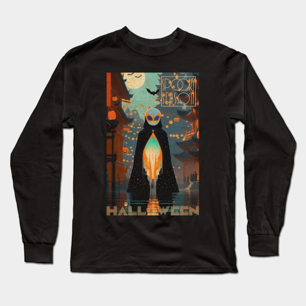 Halloween Spooky Season Nefarious No-Face Long Sleeve T-Shirt by DanielLiamGill